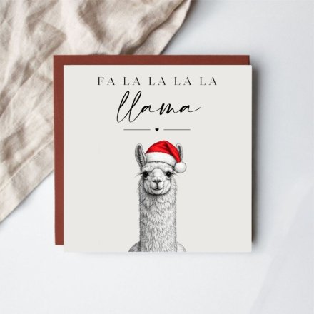 Fa La La La Llama Card, 15cm