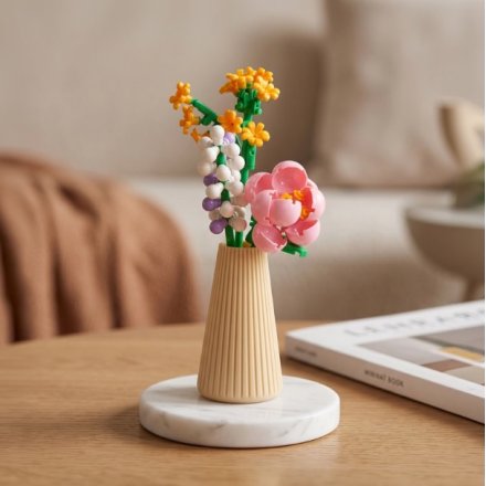 Minibricks Floral Bouquet with Vase