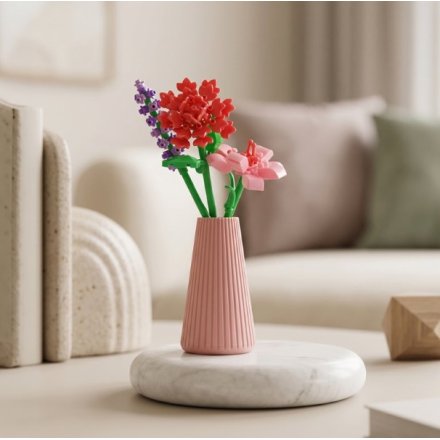 Mini Bricks Floral Vase Brick Set
