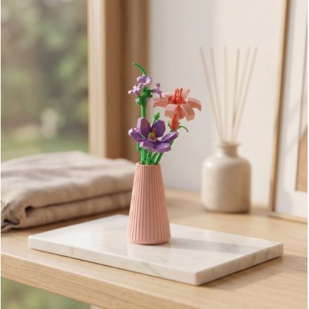 Miniature Brick Flowers in Vase