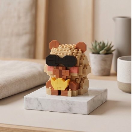 Minibricks Capybara Miniature Building Set, 6cm