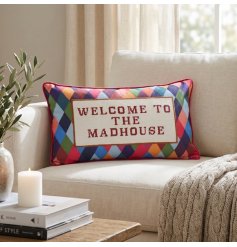 a stylish colour pattern cushion 