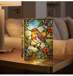 A beautifully crafted stained glass LED lamp that adds charm to any living space