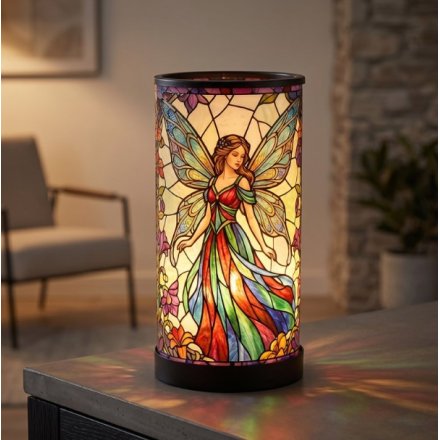 22cm Stained Glass Fairy Lamp
