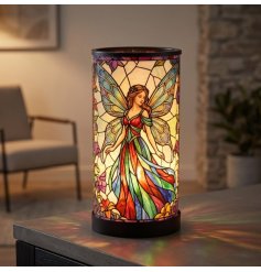 Add enchanting colour and magic to your space with this gorgeous stained glass fairy lamp