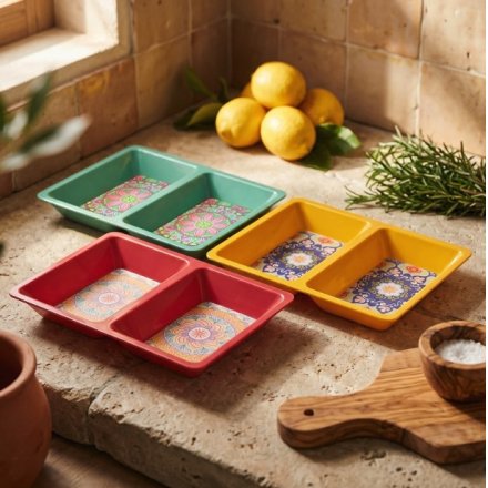 22cm Tuscany 2 Section Serving Tray 3/A