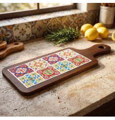 Bring a touch of Tuscan warmth to your kitchen with this beautiful hardwood cutting board