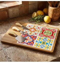 Elevate your entertaining with this stunning Tuscany Cheese Board crafted from marble and acacia