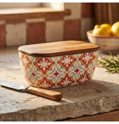Bring a touch of Tuscan warmth to your table with this charming butter dish