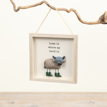 Home is Where the Herd Is Decorative Plaque, 13cm