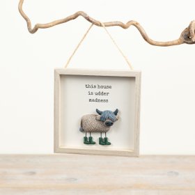 Add a delightful rural touch with this endearing sheep plaque