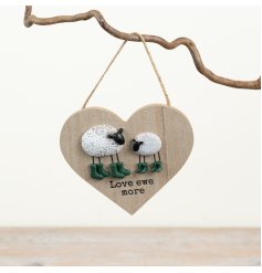 Charming countryside accent with heartwarming sheep design in gentle natural shades
