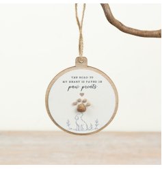 Charming wall and door plaque with pebble art to brighten your space