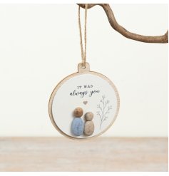delightful resin pebble art love hanger