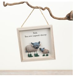 A delightful pebble-sized hanging plaque ideal for celebrating dads