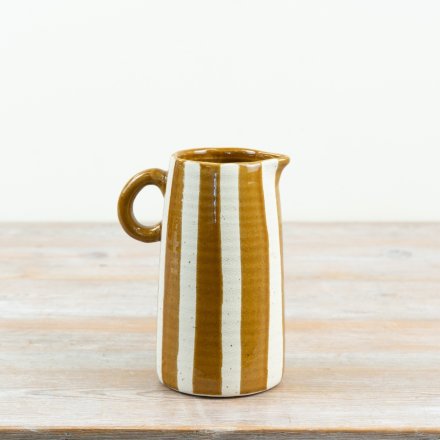Striped Jug Vase, 17cm