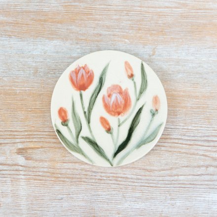 Tulip Round Coaster, 10cm 