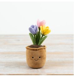 Meet your new favourite desktop companion!  This Tulip Pot is designed to bring a pop of joy  to your desk tops.