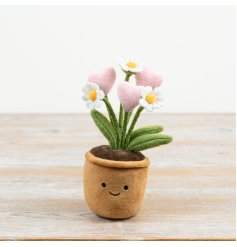 a cute plush flower pot 