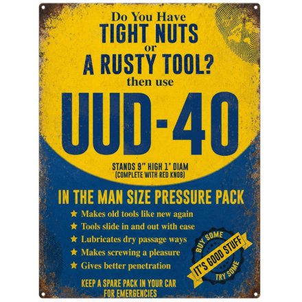 20cm UUD-40 Do You Have Tight Nuts Metal Sign