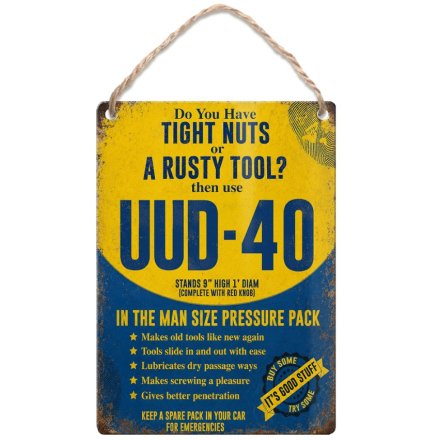 UUD-40 Do You Have Tight Nuts Dangler Sign