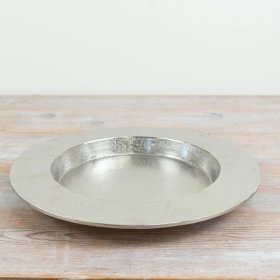Elevate your table setting with our shimmering Metallic Silver Charger Plate