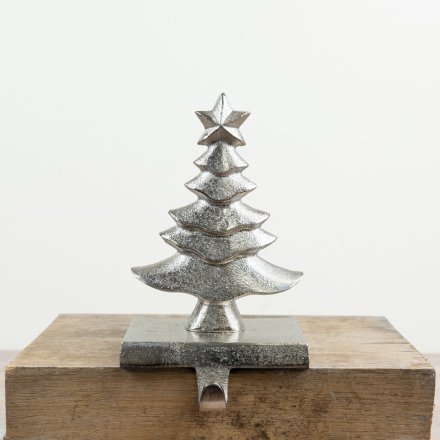 20cm Silver Christmas Tree Stocking Holder