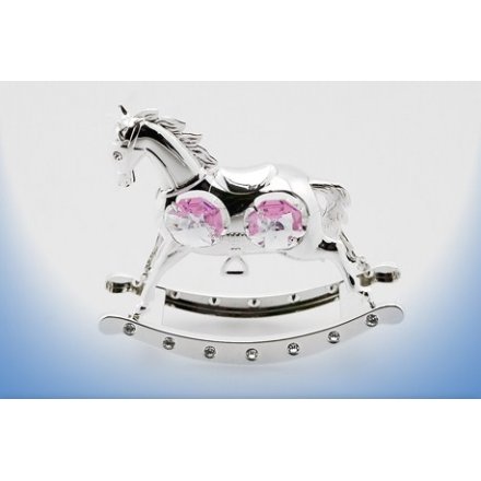 Rocking Horse Pink Silver Plate