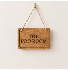 charming wooden hanger with laser-engraved with the cheeky phrase