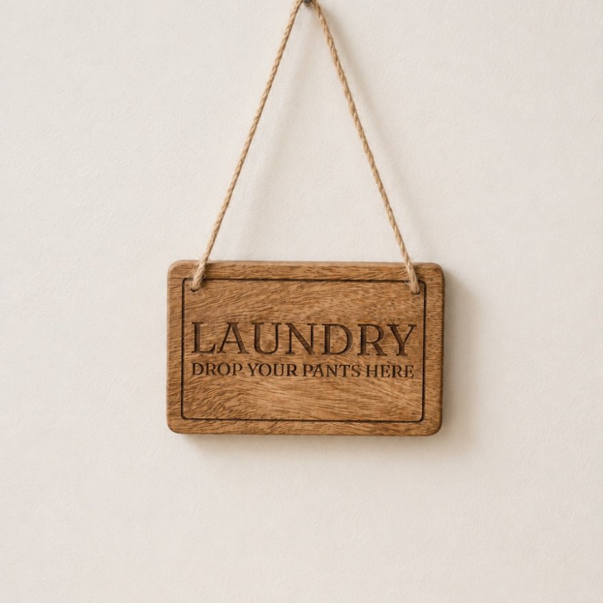 16cm Laundry Drop Your Pants Here