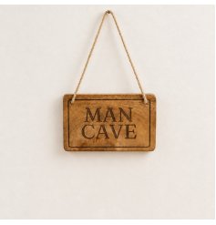 Natural tone wooden board perfect for organising your man cave essentials
