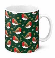 a charming christmas robin coffee mug great for your morning brew 