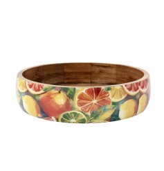 a charming fruity design wooden bowl 