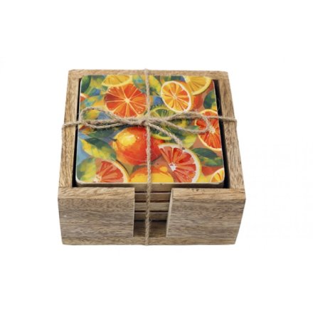 11cm Citrus Coasters, S/4