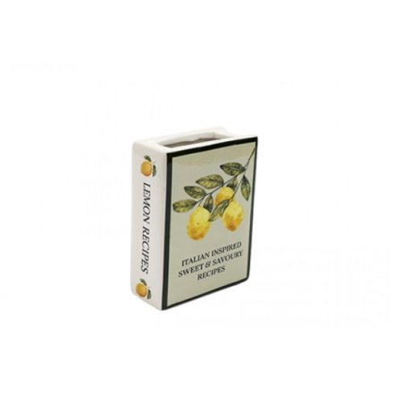 Lemon Book Vase, 13cm 
