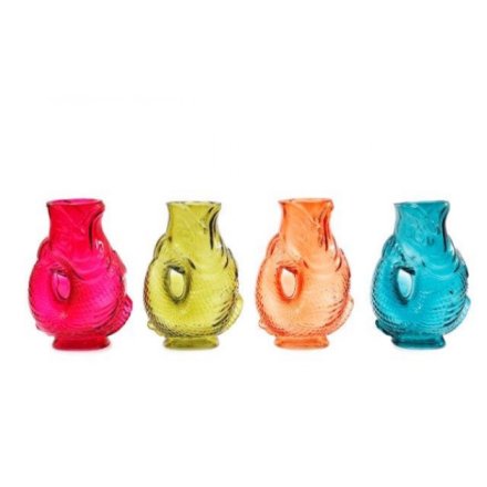 4/A Bohome Fish Glass Vase, 20cm