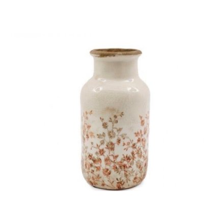 Floral Print Vase, 25.5cm 