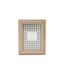a stylish beaded picture frame
