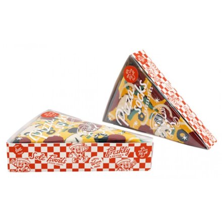Cheerful and quirky pizza slice socks to brighten your day