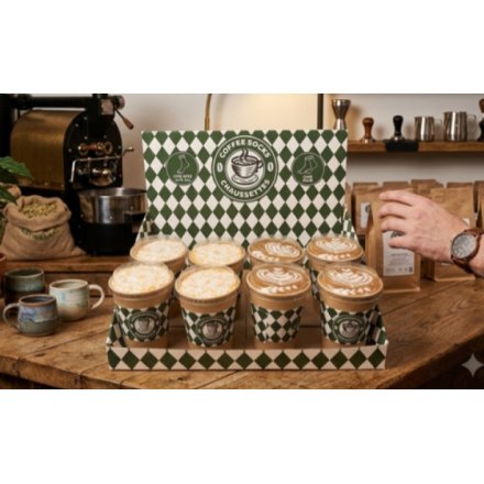 2/A Latte and Cappuccino Coffee Socks, 12cm 