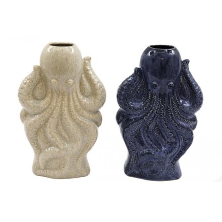 2/A Octopus Ceramic Vase, 30cm