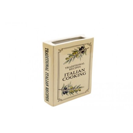 Olive Book Vase, 20cm 