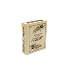 Add a dash of literary charm and Mediterranean warmth to your home with this clever ceramic book vase.