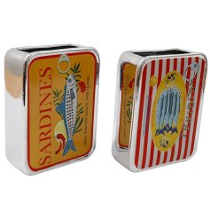 Quirky sardine can-inspired vase adding character and charm to any space