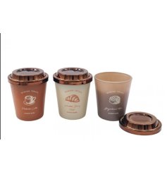Bring the charm of a cosy café into your home with this artisan coffee cup candle set