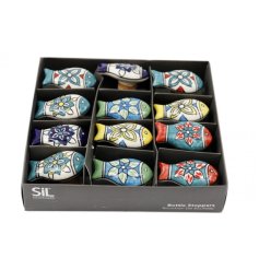 A delightful collection of colourful fish bottle stoppers to brighten your bottles