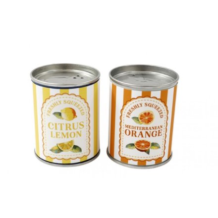 S/2 Salt & Pepper Tins, 6.2cm 