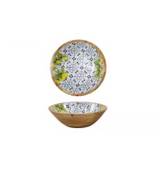 Add a splash of sunshine to your kitchen with this delightful coastal lemon enamel bowl for serving and mixing
