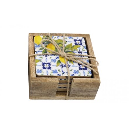 S/4 lemon Coasters, 10cm 