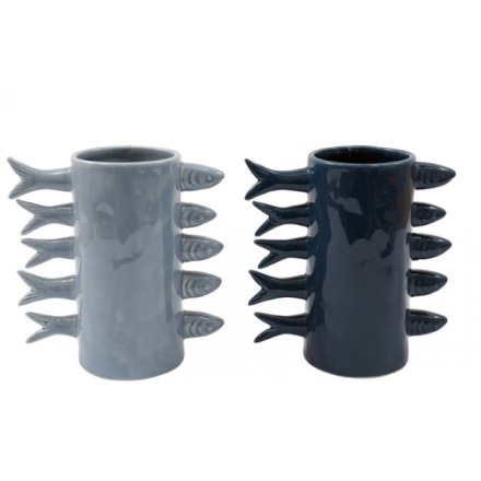 2/A Fish Vases, 14.4cm 